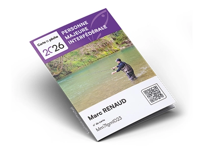 carte de pêche 2026 personne majeur interfederale